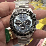 Seiko Prospex Speedtimer 41.4 Solar Chronograph Blue Dial Silver Steel Strap Watch for Men - SSC935 Authentic Buy Shop Now