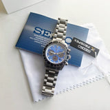 Seiko Speedtimer Solar US Special Edition Blue Dial Silver Steel Strap Watch for Men - SSC931 Authentic Buy Shop Now