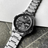 Seiko 5 Sports Automatic Grey Dial Silver Steel Strap Watch for Men - SRPE51K1 Authentic Buy Shop Now