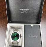 D1 Milano Ultra Thin Green Dial Silver Steel Strap Watch for Men - D1-UTBJ37 Authentic Buy Shop Now