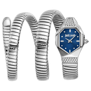 Just Cavalli Ambra Blue Dial Silver Steel Strap Watch for Women - JC1L370M0025 Authentic Buy Shop Now