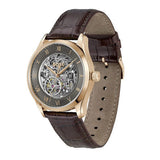 Hugo Boss Principle Skeleton Grey Dial Brown Leather Strap Watch for Men - 1514253 Authentic Buy Shop Now
