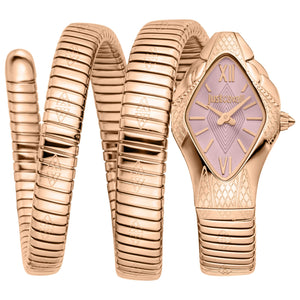 Just Cavalli Cristallo Pink Dial Rose Gold Steel Strap Watch for Women - JC1L307M0045 Authentic Buy Shop Now