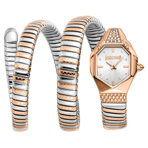 Just Cavalli Ambra Silver Dial Two Tone Steel Strap Watch for Women - JC1L370M0065 Authentic Buy Shop Now