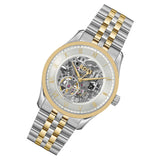 Hugo Boss Principle Skeleton Silver Dial Two Tone Steel Strap Watch for Men - 1514237 Authentic Buy Shop Now