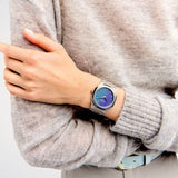 D1 Milano Ultra Thin Chromo Purple Sync Dial Silver Steel Strap Watch for Women - D1-UTBJ43 Authentic Buy Shop Now