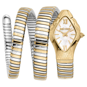 Just Cavalli Cristallo Mother of Pearl Dial Two Tone Steel Strap Watch for Women - JC1L307M0055 Authentic Buy Shop Now