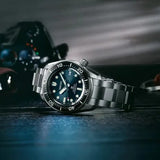 Seiko Prospex Marinemaster Automatic Scuba Divers Blue Dial Silver Steel Strap Watch for Men - SPB187J1 Authentic Buy Shop Now