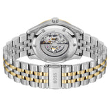 Hugo Boss Principle Skeleton Silver Dial Two Tone Steel Strap Watch for Men - 1514237 Authentic Buy Shop Now