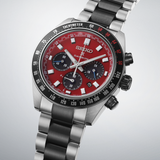 Seiko Prospex Speedtimer Solar Chronograph Datsun 240Z Collaboration Limited Edition Red Dial Two Tone Steel Strap Watch for Men - SBDL123 Authentic Buy Shop Now