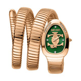 Just Cavalli Glam Evo 5 Green Dial Rose Gold Steel Strap Watch for Women - JC1L228M0055 Authentic Buy Shop Now
