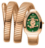 Just Cavalli Glam Evo 5 Green Dial Rose Gold Steel Strap Watch for Women - JC1L228M0055 Authentic Buy Shop Now