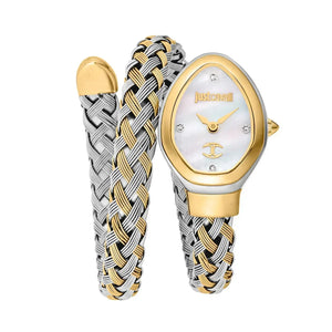 Just Cavalli Novara Mother of Pearl Dial Two Tone Steel Strap Watch for Women - JC1L264M0055 Authentic Buy Shop Now
