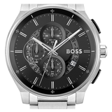Hugo Boss Peak Chronograph Black Dial Silver Steel Strap Watch for Men - 1514191 Authentic Buy Shop Now