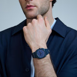 D1 Milano Square Galaxy Blue Dial Blue Steel Strap Watch for Men - D1-SQBJ09 Authentic Buy Shop Now