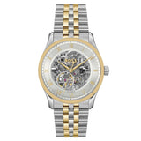 Hugo Boss Principle Skeleton Silver Dial Two Tone Steel Strap Watch for Men - 1514237 Authentic Buy Shop Now