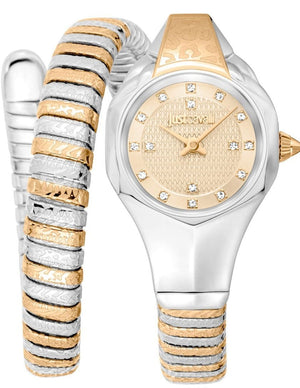 Just Cavalli Amalfi Gold Dial Two Tone Steel Strap Watch for Women - JC1L270M0055 Authentic Buy Shop Now