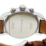 Burberry Utilitarian Chronograph White Dial Tri Tone Leather Strap Watch for Women - BU7820 Authentic Buy Shop Now