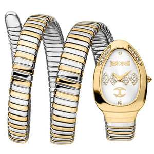 Just Cavalli Vezzoso Silver Dial Two Tone Steel Strap Watch for Women - JC1L230M0065 Authentic Buy Shop Now