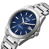 Hugo Boss Strike Limited Edition Blue Dial Silver Steel Strap Watch for Men - 1514205 Authentic Buy Shop Now