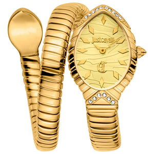 Just Cavalli Specchio Gold Dial Gold Steel Strap Watch for Women - JC1L322M0025 Authentic Buy Shop Now