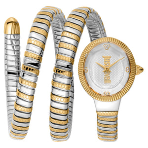 Just Cavalli After Party Silver Dial Two Tone Steel Strap Watch for Women - JC1L269M0055 Authentic Buy Shop Now