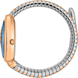 Just Cavalli Glam Evo 5 Serpente Blue Dial Two Tone Steel Strap Watch for Women - JC1L227M0085 Authentic Buy Shop Now