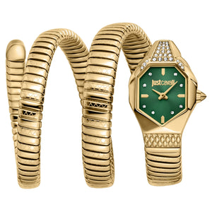 Just Cavalli Ambra Green Dial Gold Steel Strap Watch for Women - JC1L370M0035 Authentic Buy Shop Now