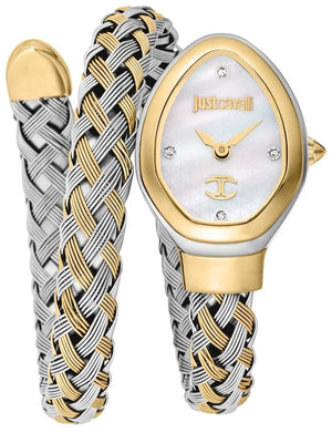 Just Cavalli Novara Mother of Pearl Dial Two Tone Steel Strap Watch for Women - JC1L264M0055 Authentic Buy Shop Now