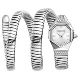 Just Cavalli Ambra Silver Dial Silver Steel Strap Watch for Women - JC1L370M0015 Authentic Buy Shop Now