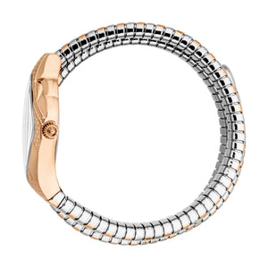 Just Cavalli Cristallo Silver Dial Two Tone Steel Strap Watch for Women - JC1L307M0065 Authentic Buy Shop Now