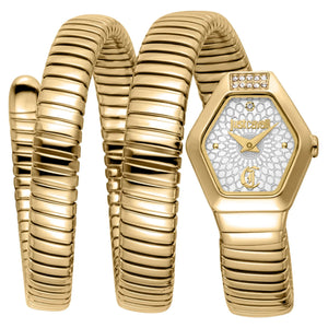 Just Cavalli Romina Silver Dial Gold Steel Strap Watch for Women - JC1L395M0025 Authentic Buy Shop Now
