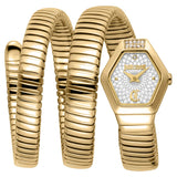 Just Cavalli Romina Silver Dial Gold Steel Strap Watch for Women - JC1L395M0025 Authentic Buy Shop Now