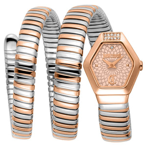 Just Cavalli Romina Rose Gold Dial Two Tone Steel Strap Watch for Women - JC1L395M0065 Authentic Buy Shop Now