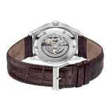 Hugo Boss Principle Skeleton Blue Dial Brown Leather Strap Watch for Men - 1514305 Authentic Buy Shop Now
