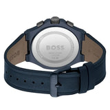 Hugo Boss Taper Chronograph Black Dial Blue Leather Strap Watch for Men - 1514086 Authentic Buy Shop Now