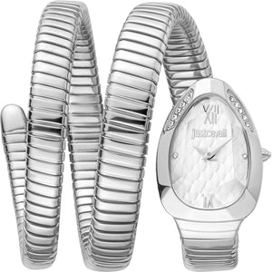 Just Cavalli Glam Evo 9 Silver Dial Silver Steel Strap Watch for Women - JC1L224M0015 Authentic Buy Shop Now
