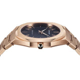D1 Milano Ultra Thin Black Dial Gold Steel Strap Watch for Men - D1-UTBJ16 Authentic Buy Shop Now