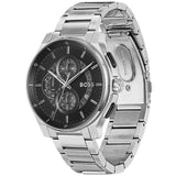 Hugo Boss Peak Chronograph Black Dial Silver Steel Strap Watch for Men - 1514191 Authentic Buy Shop Now
