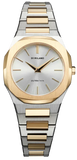 D1 Milano Ultra Thin Silver Dial Two Tone Steel Strap Watch for Women - D1-UTBL34 Authentic Buy Shop Now
