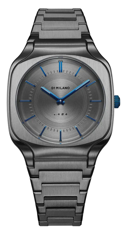 D1 Milano Square Titanium Gray Dial Gray Steel Strap Watch for Men - D1-SQBJ02 Authentic Buy Shop Now