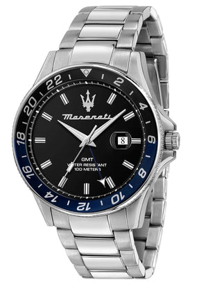 Maserati SFIDA Limited Edition Black Dial Silver Steel Strap Watch for Men - R8853140011 Authentic Buy Shop Now