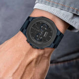 Hugo Boss Taper Chronograph Black Dial Blue Leather Strap Watch for Men - 1514086 Authentic Buy Shop Now