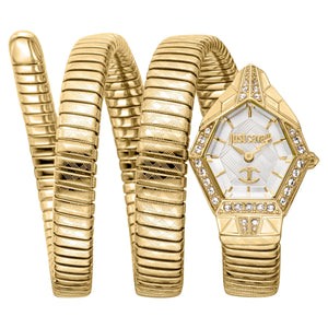 Just Cavalli Vita White Dial Gold Steel Strap Watch for Women - JC1L355M0025 Authentic Buy Shop Now