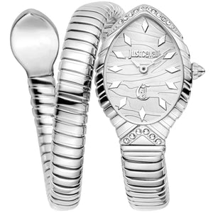 Just Cavalli Unica Silver Dial Silver Steel Strap Watch for Women - JC1L322M0015 Authentic Buy Shop Now