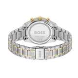 Hugo Boss Grand Tour Chronograph Green Dial Two Tone Steel Strap Watch for Women - 1502766 Authentic Buy Shop Now