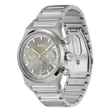 Hugo Boss Candor Chronograph Silver Dial Silver Steel Strap Watch for Men - 1514221 Authentic Buy Shop Now