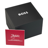 Hugo Boss Grand Prix Chronograph Black Dial Black Steel Strap Watch for Men - 1514298 Authentic Buy Shop Now