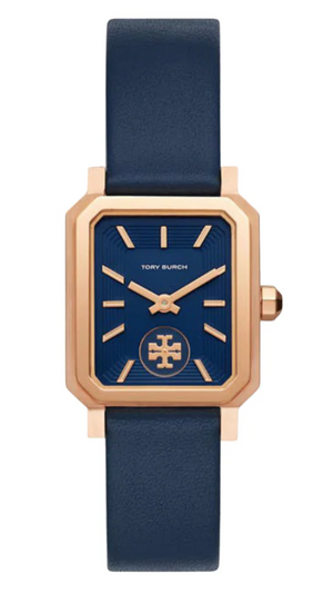 Tory Burch Robinson Quartz Blue Dial Blue Leather Strap Watch for Women - TBW1511 Authentic Buy Shop Now