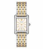 Tory Burch Eleanor White Dial Two Tone Steel Strap Watch for Women - TBW1070 Authentic Buy Shop Now
